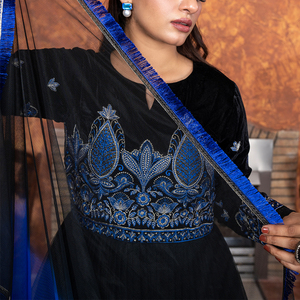 Service OEM ODM – Ensemble 3 pièces brodé à manches longues, qualité supérieure, best-seller : pantalon évasé et ensemble dupatta - Product Image 6