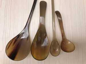 Cuchara Redonda de Cuerno de Búfalo, Ecológica, Hecha a Mano, Artesanía Natural, Pulida, Duradera, Decoración del Hogar, Estilo Rústico, Regalo de Boda - Product Image 4