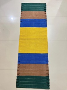 Alfombra Contemporánea de Chenilla Tejida con Patrón Impreso en Colores Verde, Marrón, Azul y Amarillo, para Uso Doméstico, con Base de Yute - Product Image 5