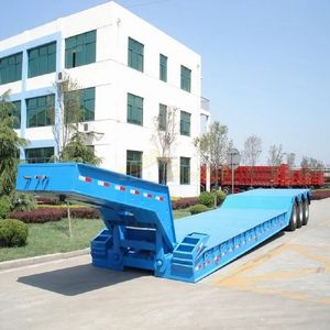 Remolque de Plataforma Baja de Alta Calidad en Venta, para Transporte de Vehículos Pesados, con Rampa Hidráulica, Precio de Fábrica Personalizado - Product Image 1