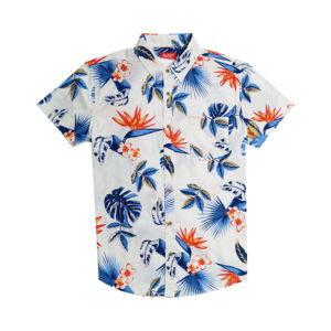 Chemise boutonnée pour homme Aloha personnalisée imprimée 100% coton, chemise de plage, chemise hawaïenne pour les vacances - Product Image 2