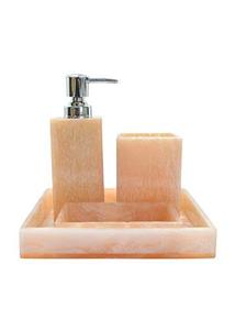 Juego de Baño de Resina de Diseño de Lujo, 4 Piezas, Dispensador de Jabón, Portacepillos de Dientes, Bandeja para Artículos de Baño, a Precio Accesible - Product Image 2