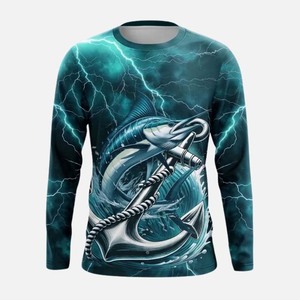 Camisa de Pesca de Manga Larga para Hombre, Estampado por Sublimación, Protección Solar UPF 50, Secado Rápido, Camiseta Deportiva, Ropa de Pesca para Exteriores - Product Image 6