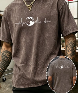 T-shirt Homme Oversize Vintage à Manches Courtes Col Rond en Jersey Lavé au Sable 100% Coton Hardihood International Streetwear 320g - Product Image 1
