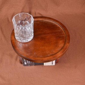Plateau de service en bois naturel, design rond, plateau de service pour aliments et en-cas, vaisselle moderne, accessoires de cuisine, prix B2B - Product Image 2