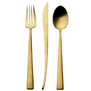 High Quality Luxury Royal <b>Cutlery</b> <b>Set</b> with Clear Acrylic and Designer <b>Gold</b> Plated Handle Stainless Steel Dining Fork - Product Image 1