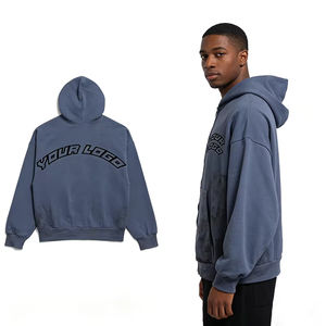 Sweat à capuche personnalisé 2026 avec impression sérigraphique effet soleil délavé, 100 % coton molletonné haute densité, pour un look décontracté ou streetwear, unisexe - Product Image 3