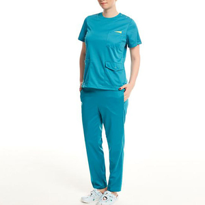 Women's Hospital Healthcare Uniform Medical <b>Scrub</b> <b>Set</b> with Soft Fabric Jogger Pants OEM Factory - Product Image 5