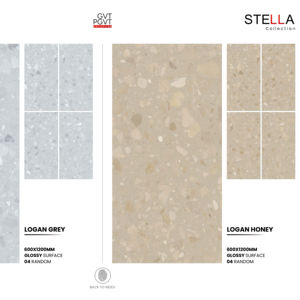 Carreaux de porcelaine brillants de haute qualité, taille 60x120cm (600x1200mm, 24x48 pouces), carreaux de sol premium pour la décoration intérieure - Product Image 1