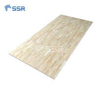 Tablero de junta de dedo de madera de caucho (Hevea), grosor de 12/15/18mm, aplicación para dormitorio, sala de estar, muebles de comedor