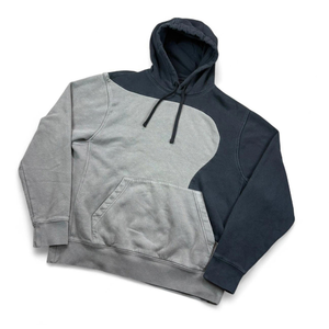 Sweat-shirt à capuche pour homme, couleur contrastée, manches raglan, en polaire, coupe ample, décontracté, pour l'automne, avec poche - Product Image 1