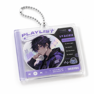 Custom Mini Acrylic CD Music <strong>Keychain</strong> Keyring Hanging Plastic Cartoon <strong>Keychain</strong> - Product Image 4