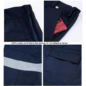 Pantalons de travail de sécurité de haute qualité fabriqués en usine, prix de gros, pour hommes, haute visibilité, polyester respirant, ignifuge, séchage rapide - Product Image 2