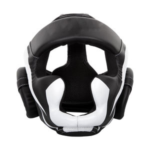 Breathable Leather Boxing Helmet Face Saver Head Guard Nose <b>Bar</b> Protection MMA Muay Thai Martial Arts Sparring Training Gear - Product Image 4