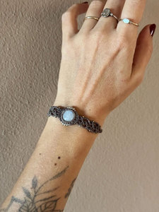Handmade Macrame Moonstone <b>Bracelet</b> <b>Adjustable</b> Boho Bohemian Jewelry Natural Moonstone Gemstone <b>Bracelet</b> for Women - Product Image 4