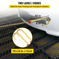 Chaîne de remorquage G80 de 5/16 x 10 pieds avec crochets en J, résistance à la rupture de 9260 lb, en acier allié, pour remorquage de camions