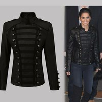 Veste en cuir Napoléon pour femmes coupe ajustée veste de mode Unique 100% véritable peau d'agneau fait Hussar noir dames vestes