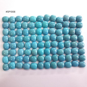 Meilleures ventes : Ensemble de pierres précieuses en turquoise naturelle de forme coussin, finition polie, couleur bleu doux, style élégant, pour la création de bijoux de créateurs - Product Image 1