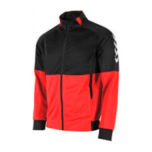 Blouson de sport pour homme à blocs de couleur, col montant, fermeture éclair, coupe-vent, en polyester, pour l'automne, coupe droite - Product Image 1