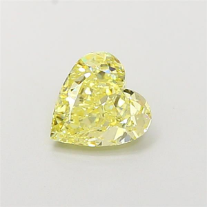 Diamant de laboratoire cultivé, taille cœur, 1,09 carat, VS2, excellente qualité, pierre précieuse élégante, jaune intense fantaisie, diamant non monté. - Product Image 1