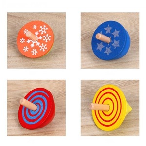 Wudly Jouet à toupie en bois coloré et durable avec motifs complexes pour enfants et adultes-Lot de 4 - Product Image 5