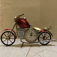 Horloge de table en métal Royal Enfield Vintage – Décoration d'intérieur rouge antique, objet décoratif Couleur : Rouge