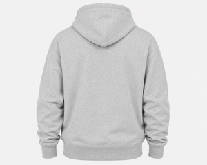 Sweat-shirt à capuche zippé pour homme Augment Industry, gris chiné, coupe classique, logo frontal, décontracté, pour l'automne - Product Image 2