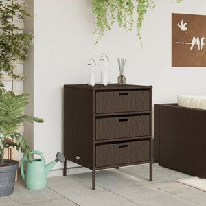 Armadietto per Patio marrone 21.7 materiale in Rattan "x 23.2" x 31.5" - Product Image 3
