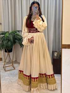 Custom Logo Casual Party Wear Afghani Dress Women Handmade Embroidery With Old Coins <b>Patch</b> Work Afghan Kuchi Dresses Adults - Product Image 4