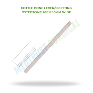 เครื่องมือผ่าตัดกระดูกแบบแยกส่วน Cottle Bone Lever Splitting Osteotome ขนาด 20 ซม. 10 มม. สำหรับศัลยกรรมกระดูกและหู คอ จมูก - Product Image 2