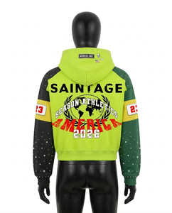 Sudadera con capucha personalizada Y2K Streetwear de invierno con cremallera y pedrería, diseño de calavera completa, para hombre y mujer - Product Image 2