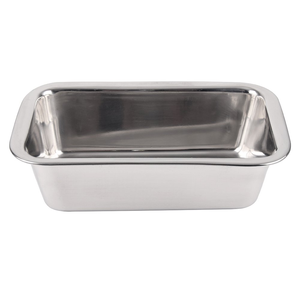 Plateau utilitaire rectangulaire en acier inoxydable avec coins arrondis, plateau de rangement et de service en métal argenté poli pour cuisine et salle de bain - Product Image 5