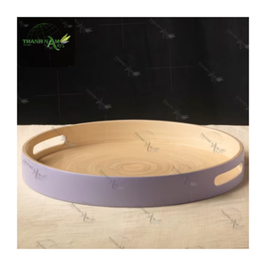 Modern <b>Large</b> Bamboo <b>Serving</b> <b>Tray</b> Durable Recyclable Easy Clean Food-Safe for Kitchen Living Room Coffee Table Decor - Product Image 6
