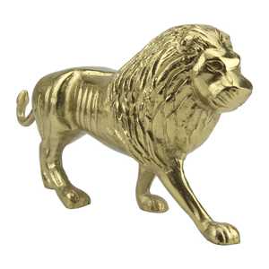 Escultura de León de 22 cm de Alto x 9 cm de Ancho x 40 cm de Largo, Figura de Animal Hecha a Mano, Decoración de Mesa, Estilo Tradicional, Pieza de Arte para Sala de Estar - Product Image 6
