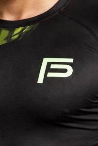 Men’s <b>Compression</b> <b>Shirt</b> Long Sleeve Gym Workout Rashguard Quick Dry Breathable Sportswear Green <b>Black</b> Custom Logo - Product Image 3