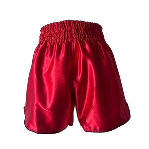 Solid Color Muay Thai Training Shorts Lightweight Breathable 100% Silk & Polyester Customized Fit with Front Logo - Product Image 4