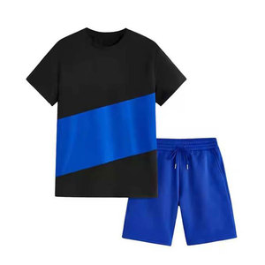 Ensemble T-shirt et short pour homme, design personnalisé, léger et respirant, deux pièces - Product Image 1