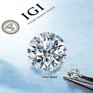Diamante cultivado en laboratorio, certificado, incoloro, de 1.00 a 1.10 quilates, color D E F, tipo 2A, gema suelta en forma ovalada, pera y cojín, popular. - Product Image 2