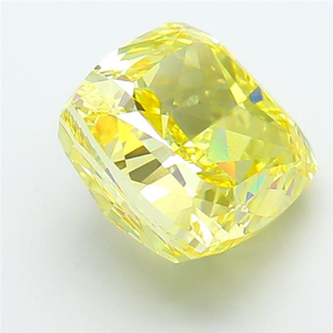 Diamante amarillo vivo brillante cultivado en laboratorio, corte cojín, certificado, tipo CVD, brillo radiante, para joyería fina y elegante. - Product Image 5