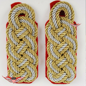 KEW <b>Braided</b> Epaulettes Gold Silver Red Fabric Luxury Shoulder Boards Durable Epaulettes Garment <b>Accessory</b> - Product Image 1