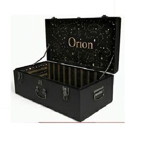 Luxury Rectangular Lidded Storage Trunk <b>Box</b> Stackable Medium Capacity Teal and Cream Plastic Home Organization Trunk <b>Box</b> - Product Image 2