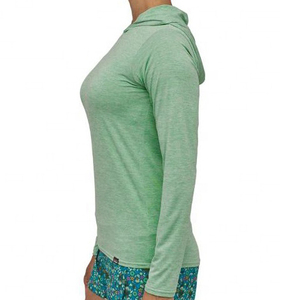 Sudadera con Capucha para Mujer, Manga Larga, Estampada, Verde Sólido, Transpirable, Tejida, Informal, para Verano y Otoño - Product Image 3
