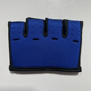 Blue <b>Fingerless</b> Neoprene Sports <b>Gloves</b> Breathable Moisture Wicking Unisex Hand Protection for Boxing Gym Training - Product Image 1