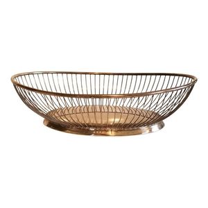 Panier à fruits décoratif élégant en métal pour comptoir de cuisine, support à fruits en fil de fer robuste pour pommes et bananes - Product Image 1