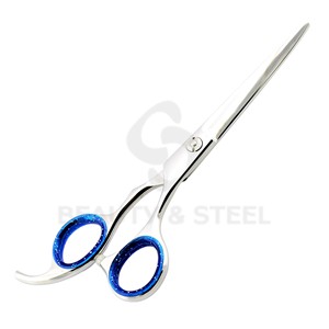 Professional Stainless Steel Hair Cutting Scissors with Sharp Straight Blades and Black Comfort Finger <b>Ring</b> Grips - Product Image 6