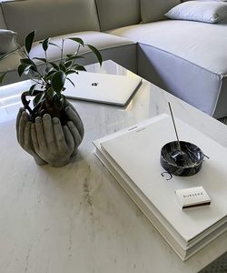 Black Marble Incense Holder, Tree Planted with Every Order, Italian Carrara Black Marble Tray Incense Burner, Home and <b>Desk</b> In - Product Image 3