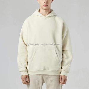 Sudadera con Capucha para Hombre, 100% Algodón, Gruesa, con Diseño de Hombros Caídos, Sin Cordones, con Logotipo Personalizado, Estampada - Product Image 1