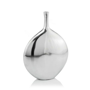 Modern Metal Vases Set Handmade <b>Silver</b> Finish Decorative Tabletop Vase for Indoor Living Room Office Decoration - Product Image 6