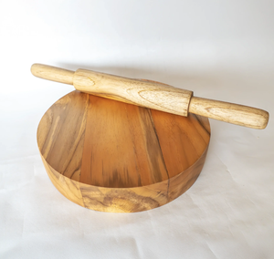 Tabla y rodillo de madera de excelente calidad para espaguetis y masa, rodillo profesional de madera pulida para pizza y amasar. - Product Image 6