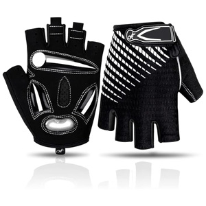 Guantes de gimnasio de medio dedo, transpirables, de malla, para levantamiento de pesas, entrenamiento físico, correa de muñeca ajustable, unisex - Product Image 1